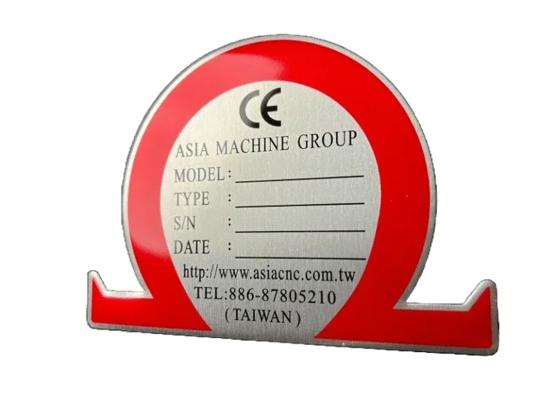 １４-鋁質不規則機械標示銘牌